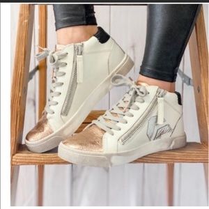 Dolce Vita Zonya Copper Metallic Sneakers